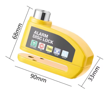 Iock de frein à disque d'alarme de vélo électrique